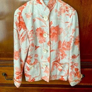 Coldwater Creek, floral pattern Ed jacket with buttons, size 14